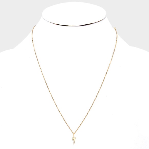 OUT OF STOCK 14K Thunderbolt Pendant Necklace - Picture 2 of 3